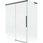 MEXEN/S - Rox L vanová zástěna 2-křídlová posuvná 120 + 70 x 150, transparent, grafit kartáčovaná 8C9L-120-070-66-00