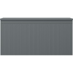 MEXEN/S - Rivel koupelnová skříňka pod umyvadlo 100 cm s deskou, 1 šuplík, reliéf , grafit mat 91A20-10047-1-BFC66