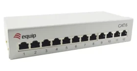 Equip / Patch panel / 12x RJ45 / Cat6 / stolní / 250MHz / bílá (227363)