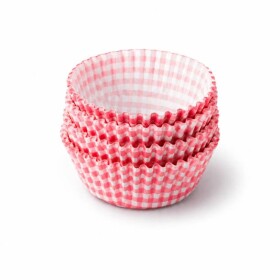 Dortisimo Košíčky na mini muffiny Kostkovaný vzor červený (80 ks)