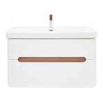 Koupelnová skříňka s umyvadlem a baterií SAT Fusion 97,5x53x45 cm bílá matná mat SATFUSION2100WUBA SATFUSION2100WUBA