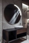 SAPHO - BORD kulaté zrcadlo s LED svítidlem MOON, broušená hrana, ø 60cm, CU free 22444-2211