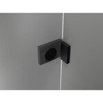 MEXEN/S - Lunar T sprchový kout dveře křídlové levá 80 x 80, transparent, černá 834T-080-080-70-00-L