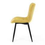 Jídelní židle, žlutá, látka, HC-462 YEL2