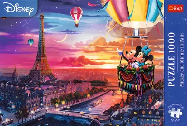 TREFL Puzzle Premium Plus Mickey a Minnie v Paříži