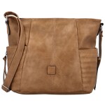 Trendy dámská koženková crossbody kabelka, Lisana, khaki