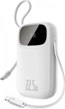 Baseus EnerFill FC31 20000mAh bílá / Powerbanka / 22,5W / USB-C / USB-A / Lightning (P10082107213-00)