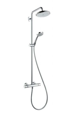 HANSGROHE - Croma 220 Sprchový set Showerpipe s termostatem, 22 cm, 4 proudy, EcoSmart 9 l/min, chrom 27188000
