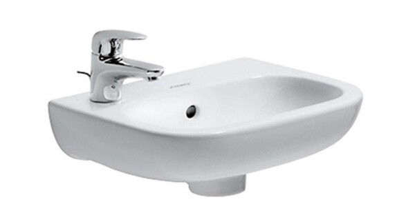 DURAVIT - D-Code Umývátko 36x27 cm, s 1 otvorem pro baterii vlevo, alpská bílá 07053600092