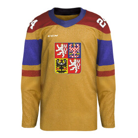 Zlatý dres české hokejové reprezentace MISTŘI 2024 CCM Fandres replica Velikost: