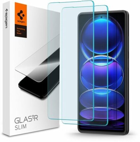 Spigen ochranné sklo tR Slim pro Xiaomi Redmi Note 12 Pro 5G/Redmi Note 12 Pro+ 5G/POCO X5 Pro 5G, 2ks AGL06045