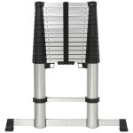 TOOLCRAFT TO-9610266 Slitina hliníku teleskopický žebřík Montáž bez nářadí max.prac. výška: 5.12 m hliník EN 131 18.68 kg