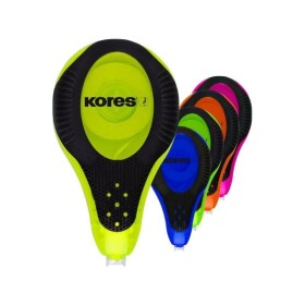 Korekční strojek Kores 2WAY 8 m × 4,2 mm, mix 5 neonových barev