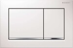GEBERIT - Omega20 Ovládací tlačítko splachování, bílá/lesklý chrom 115.080.KJ.1