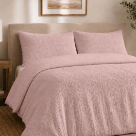 DumDekorace Růžové prostěradlo z bavlněného mušelínu s knoflíky - měkké, prodyšné a celoroční Šířka: 160 cm | Délka: 200 cm