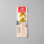 Dortová svíčka zlatá č.2