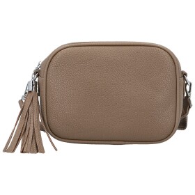 Stylová dámská koženková crossbody kabelka Danika, tmavě béžová