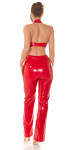 Sexy top Koucla Latexlook Neck Crop Top red S