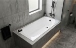 Erga Pureline-O, vana 1700x700x400 mm bez nožiček, bílá lesklá, ERG-V07-PURELINE-O-170x070-WH ERG-V07-PURELINE-O-170X070-WH