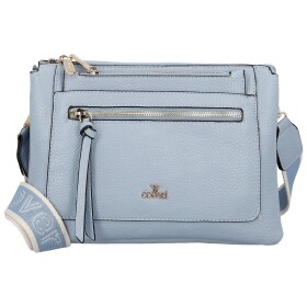 Trendy dámská koženková crossbody kabelka Anita, světle modrá