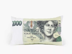 Ptakoviny.cz Polštář bankovka Kč 2000 - 30x50cm