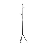 Věšák stojanový, výška 179 cm, kovová konstrukce, černý matný lak, nosnost 6 kg