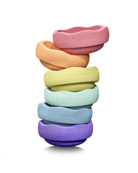 Balanční kameny Stapelstein Rainbow Pastel, 6 ks