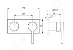 HANSA - Vantis Style Elektronická umyvadlová baterie, bateriové napájení, matná černá 5460220933