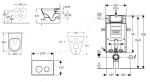 GEBERIT - Kombifix Set předstěnové instalace, klozetu a sedátka Villeroy & Boch, tlačítka Sigma20, DirectFlush, SoftClose, CeramicPlus, bílá/chrom 110.302.00.5 NB4