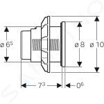 GEBERIT - Splachovací systémy Oddálené ovládání typ 01, pneumatické, pro 2 množství splachování, lesklý chrom 116.050.21.1