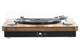 Aiwa GBTUR-120WDMKII wood / gramofón / 33 45 78 RPM / USB / SD karta / BT (GBTUR-120WDMKII)