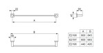 IDEAL STANDARD - IOM Square Držák ručníku, délka 80 cm, chrom E2198AA