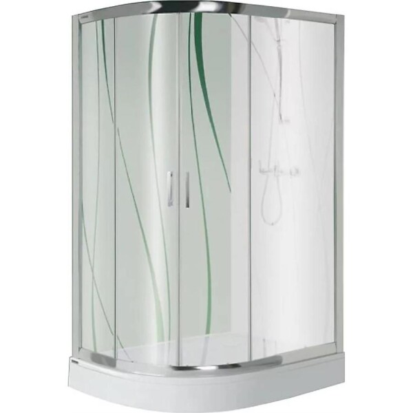 Sprchový kout půlkruhový KP4/TX5B 90/120 pravý W15 SB+BP+OBP 2EL Glass