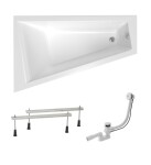 Asymetrická vana Laguna Idea Plus 160x100 cm akrylát levá SIKOID1600LAN SIKOID1600LAN