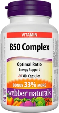 Webber naturals B50 Complex 80 tablet (04955)