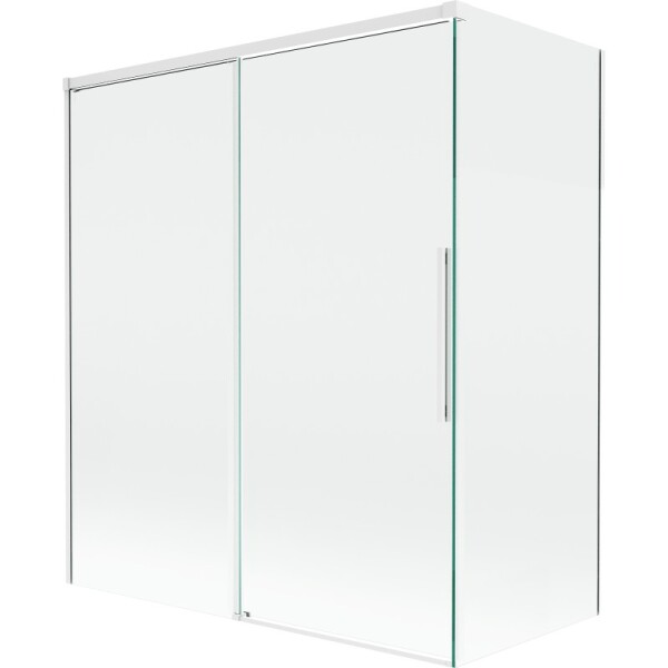 MEXEN/S - Rox vanová zástěna 2-křídlová posuvná 140 + 70 x 150, transparent, bílá 8C9-140-070-20-00