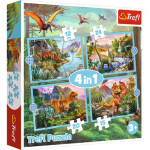 Puzzle dinosauři 4v1