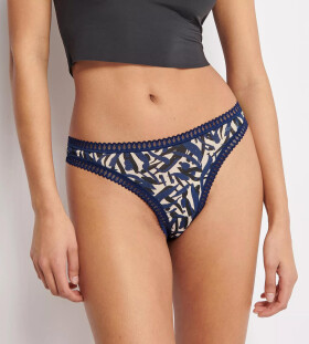 Dámské kalhotky GO Crush String C3P - BLUE - modré M008 - SLOGGI BLUE L