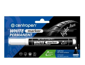 Centropen značkovač 8586 - bílý, permanent