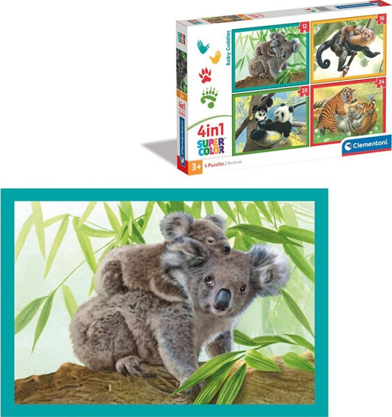 Puzzle 4in1 Roztomilá mláďata - Clementoni