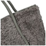 Trendy dámská plyšová kabelka do ruky Lynden, tmavě šedá