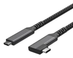 Shiverpeaks USB-C nabíjecí kabel 90° / Nabíjecí kabel / USB 3.2 / PD 100 W / textilní / 1 m (FL31-75014)