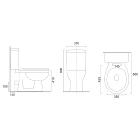 Mereo WC kombi, RIMLESS, zadní odpad s armaturou VSD99