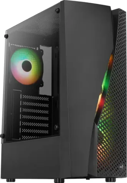 Aerocool Wave V3 černá / PC skříň / Midi Tower / ATX / mATX / Mini-ITX / 4x 120 mm RGB / průhledná bočnice / bez zdroje (ACCM-PV35143.11)
