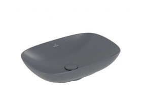 VILLEROY & BOCH - Loop&Friends Umyvadlo na desku, 56x38 cm, s přepadem, CeramicPlus, Graphite 4A4900i4