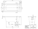 VILLEROY & BOCH - Architectura Vana 150x70 cm, alpská bílá UBA157ARA2V-01