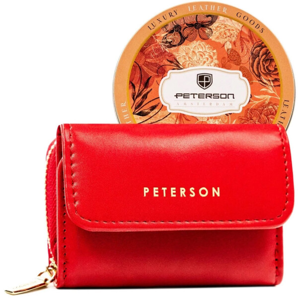 Módní dámská kožená peněženka Peterson Aurelia, červená