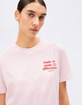 Tričko Armedangels Lualaa Embro 3433 pink mist