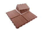 Plastová dlažba – FATRASTEP Lineris - 30×30×2,5 cm hnědá (balení 9 ks = 0,81 m²)