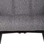 Židle jídelní, světle šedá látka, černý kov